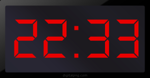 Digital LED Clock Time Digital LED Clock Time Digital LED Clock Time 22:33