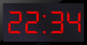 Digital LED Clock Time Digital LED Clock Time Digital LED Clock Time 22:34