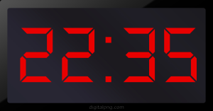 Digital LED Clock Time Digital LED Clock Time Digital LED Clock Time 22:35
