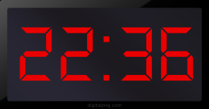 Digital LED Clock Time Digital LED Clock Time Digital LED Clock Time 22:36