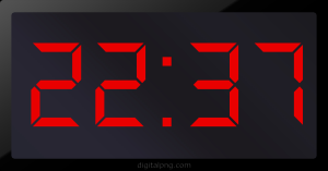 Digital LED Clock Time Digital LED Clock Time 22:37