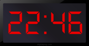 Digital LED Clock Time Digital LED Clock Time 22:46
