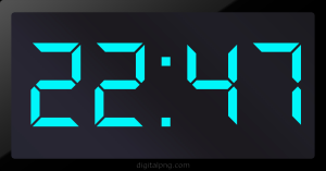 Digital LED Clock Time Digital LED Clock Time 22:47