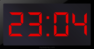 Digital LED Clock Time Digital LED Clock Time 23:04