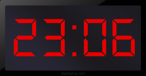 Digital LED Clock Time Digital LED Clock Time 23:06
