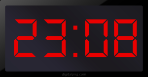 Digital LED Clock Time Digital LED Clock Time 23:08