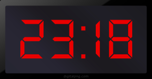 Digital LED Clock Time Digital LED Clock Time 23:18