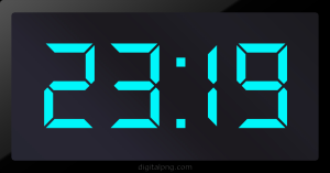 Digital LED Clock Time Digital LED Clock Time 23:19