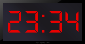 Digital LED Clock Time Digital LED Clock Time 23:34