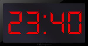Digital LED Clock Time Digital LED Clock Time 23:40