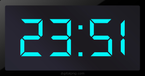 Digital LED Clock Time 23:51