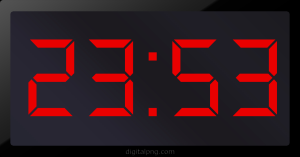 Digital LED Clock Time 23:53