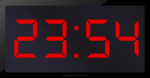 Digital LED Clock Time 23:54