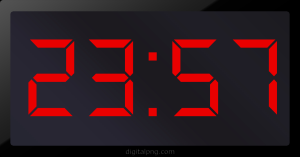 Digital LED Clock Time 23:57