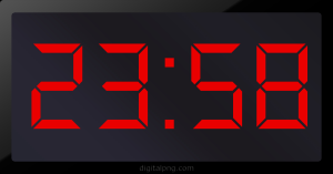 Digital LED Clock Time 23:58