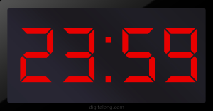 Digital LED Clock Time 23:59